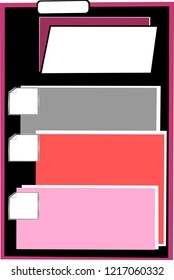 framework  file folders for documents icons. Modern flat design vector illustration  for materials, info graphics, for educational vector presentation,over report  school children for text input.