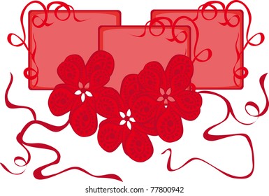 Framework with flowers. illustration.