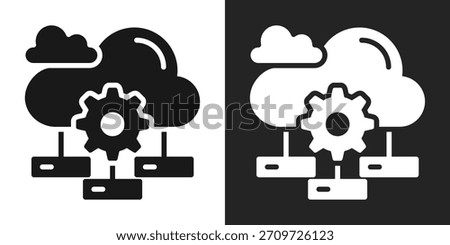 Framework Icon In Black And White Glyph Style