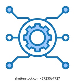 Ícone de Estrutura Azul Dualtone Design Vetor Ilustração