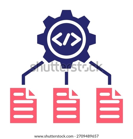 Framework Icon Color Fill Style Vector Illustration