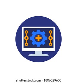 framework icon, flat vector design