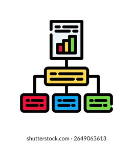 Framework Icon Lineal Color Vector Illustration