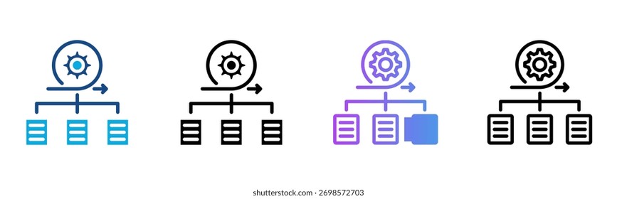 Framework Icon Multiple Style Vector Illustration
