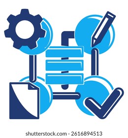 Framework icon represented by diagram framework Dualtone style.