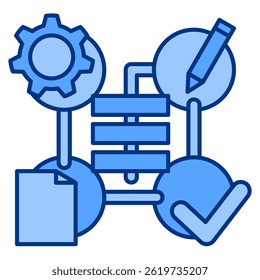 Ícone de estrutura representado pelo estilo Azul da estrutura de diagrama.