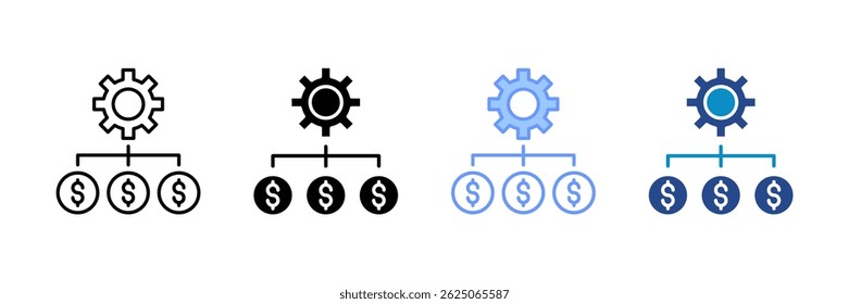 Conjunto de Vários Estilos do Ícone de Estrutura