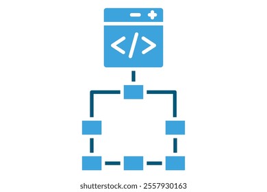 Framework icon. solid icon style. icon related to IT architecture. network elements vector illustration