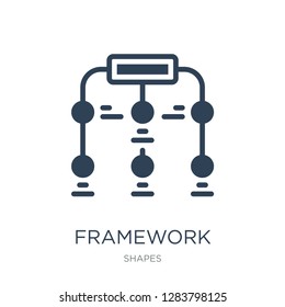 Framework Icon Vector On White Background, Framework Trendy Filled Icons From Shapes Collection, Framework Vector Illustration