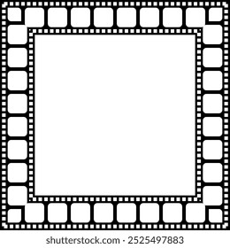 Framework inspired by film stripe, can use for frame, cover, decoration, background, wallpaper, carpet pattern or for graphic design element. Vector Illustration