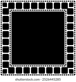 Framework inspired by film stripe, can use for frame, cover, decoration, background, wallpaper, carpet pattern or for graphic design element. Vector Illustration