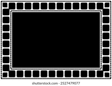 Framework inspired by film stripe, can use for frame, cover, decoration, background, wallpaper, carpet pattern or for graphic design element. Vector Illustration