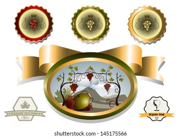 Framework labels to beverage from grapes 