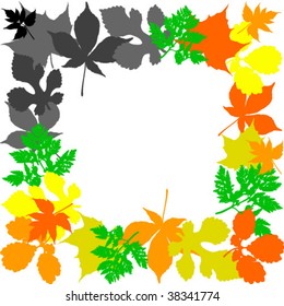 Framework from leaves vector illustration