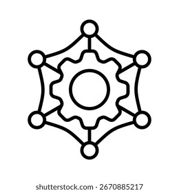 Framework line icon vector illustration