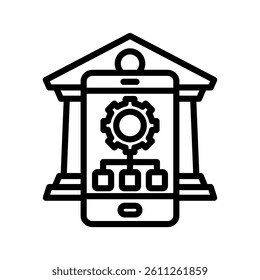 Framework Line Vector Illustration On White Background.