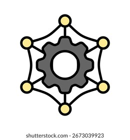 Framework lineal color icon vector illustration