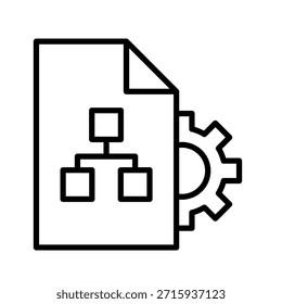Framework Outline Icon Vector Illustration