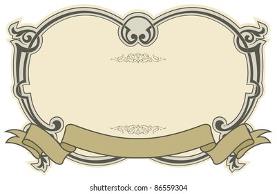 Framework with a pattern in style the Vintage