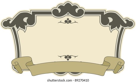 Framework with a pattern in style the Vintage