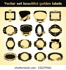 framework and a set of labels with elements of decoration