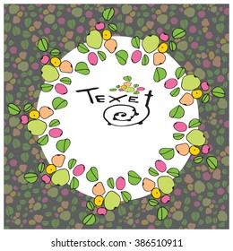 Framework for the text with berries