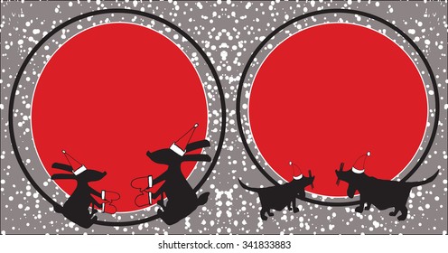 Framework vector with New Year's subject