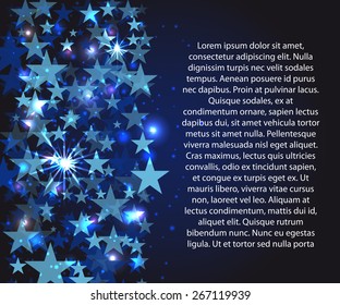 framework for your text with blue stars