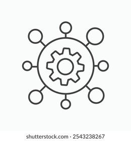 Ícone Frameworks em preto contornado e sólido.