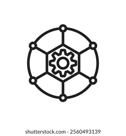 Frameworks icon Black and white logo
