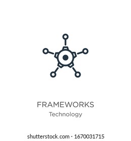 Frameworks icon vector. Trendy flat frameworks icon from technology collection isolated on white background. Vector illustration can be used for web and mobile graphic design, logo, eps10