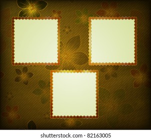 Frameworks for a photo, grunge fabric background