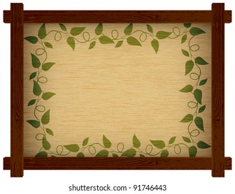 Framing of germs in abstract wooden frame