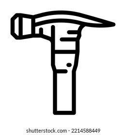 Framing-Hammer-Linie Symbol Vektorgrafik. Hammergeraet. isoliertes Kontursymbol