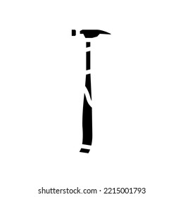 framing hammer tool glyph icon vector. framing hammer tool sign. isolated symbol illustration