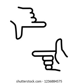 Framing hands icon