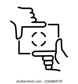 Framing hands icon