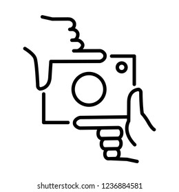 Framing hands icon