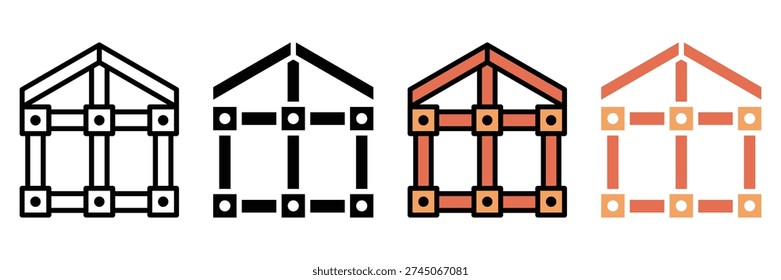 framing web icon multiple style collection