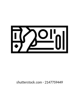 franc chf line icon vector. franc chf sign. isolated contour symbol black illustration