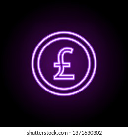 franc coin neon icon. Elements of finance and chart set. Simple icon for websites, web design, mobile app, info graphics