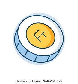 Icono de Franc Ilustración vectorial limpia y moderna