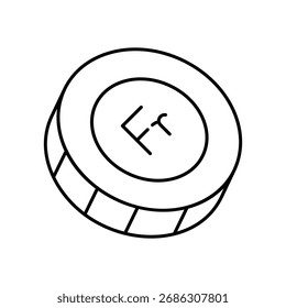 Icono de Franc Ilustración vectorial limpia y moderna
