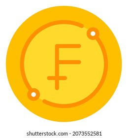 franc icon for website, application, printing, document, poster design, etc.