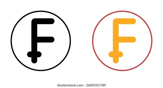 Franc sign web vector icons