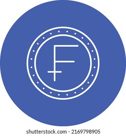 Franc vector icon. Can be used for printing, mobile and web applications.
