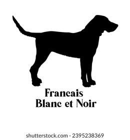 Francais Blanc et Noir Dog silhouette dog breeds logo dog monogram logo dog face vector