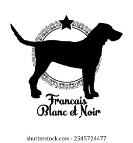 Francais Blanc et Noir dog silhouette, dog, dog breeds,  vector, silhouette, logo design, animal, illustration, icon, sign, black, pet