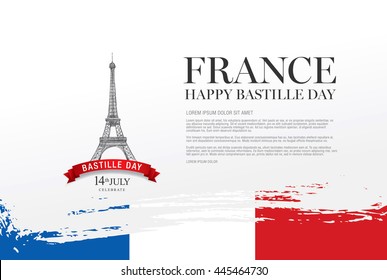 France. 14 th of July. Happy Bastille Day.