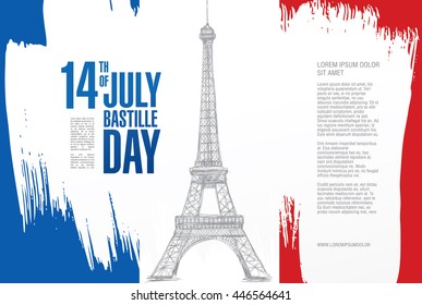 France. 14 th of July. Happy Bastille Day.